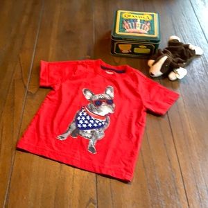 Gymboree Embroidered French Bulldog Tee